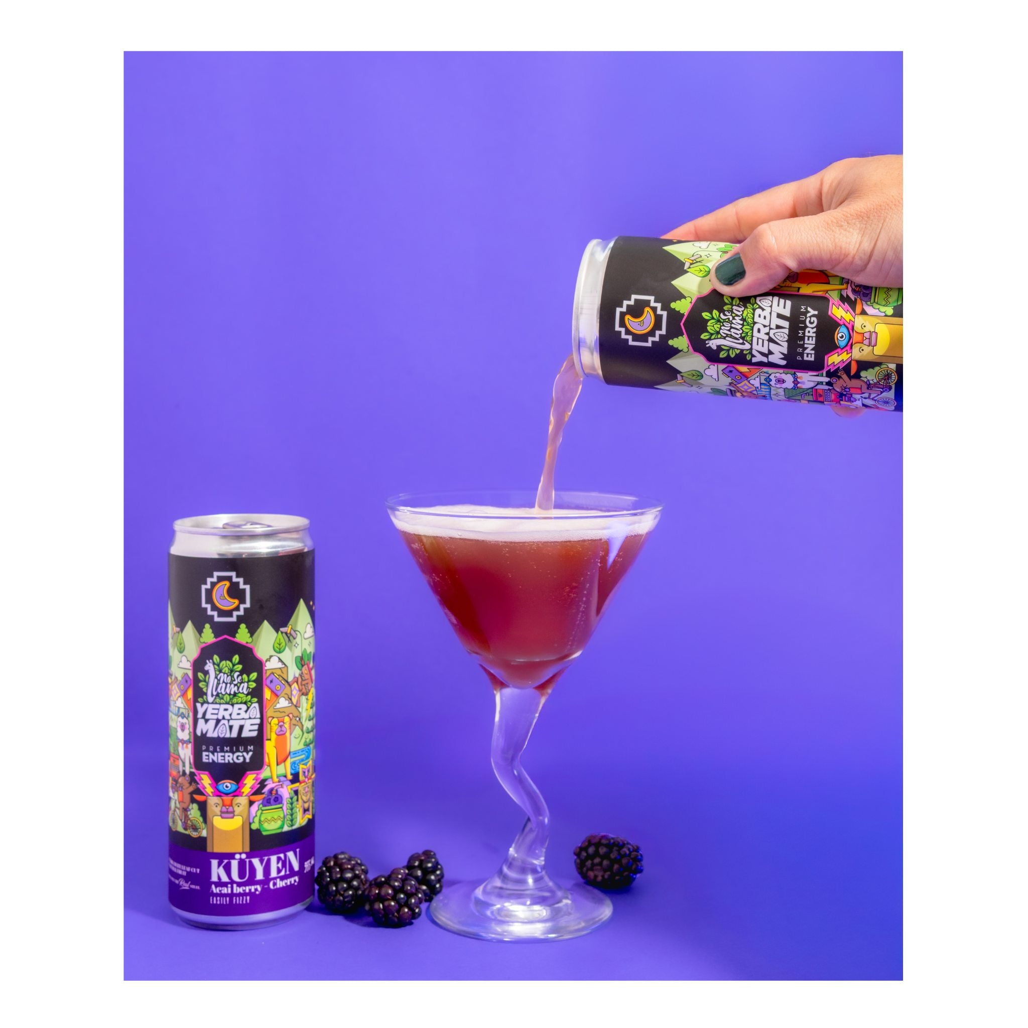 Acai berry & cherry Yerba Mate Energy Drink