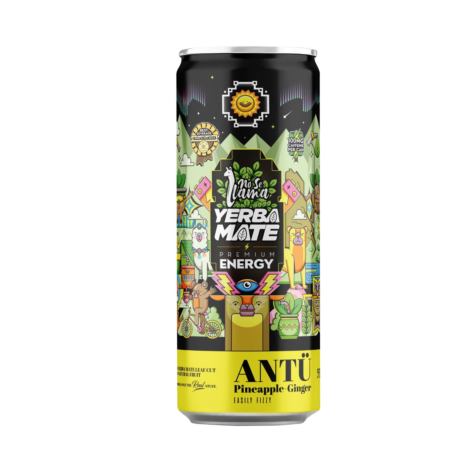 Pineapple &amp; Ginger Yerba Mate Energy Drink